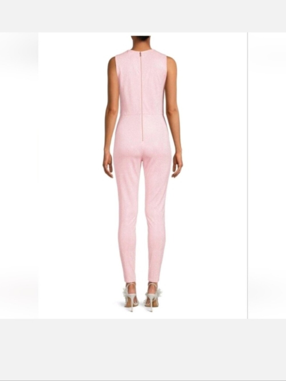Alice + Olivia Light Pink Embellished Sleeveless Jumpsuit Size 8 NWT - Picture 14 of 16